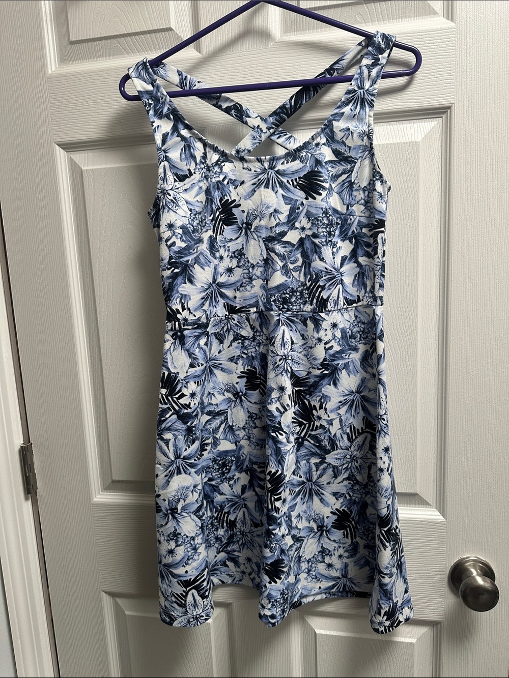 H&M Blue and White Floral Sundress